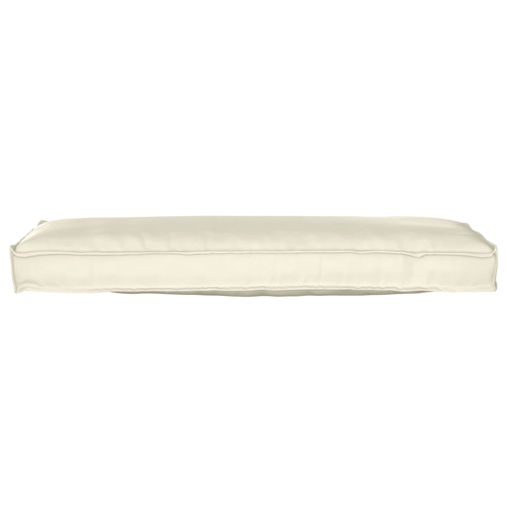 Cuscini per panca 2 pezzi Crema 120x40x8 cm Tessuto Oxford