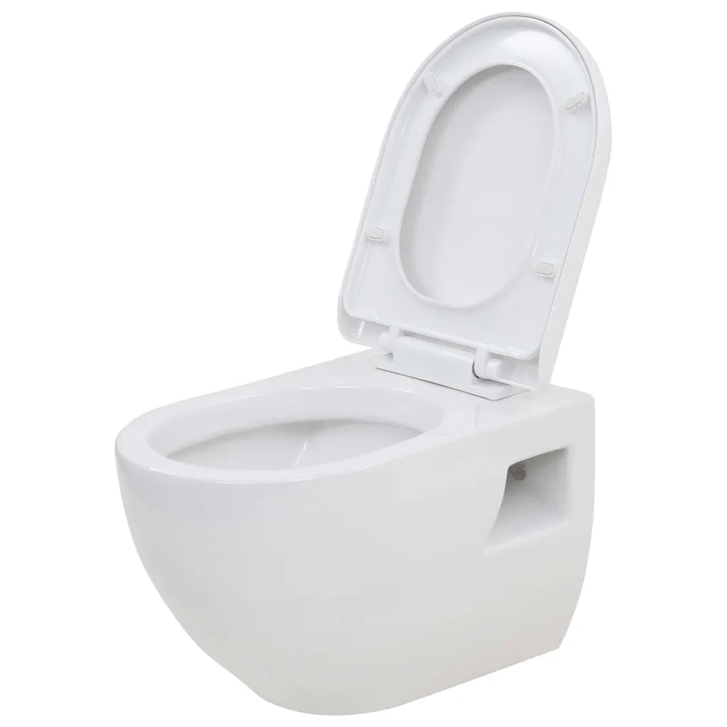 WC Sospeso con Sciacquone Alto Nascosto in Ceramica