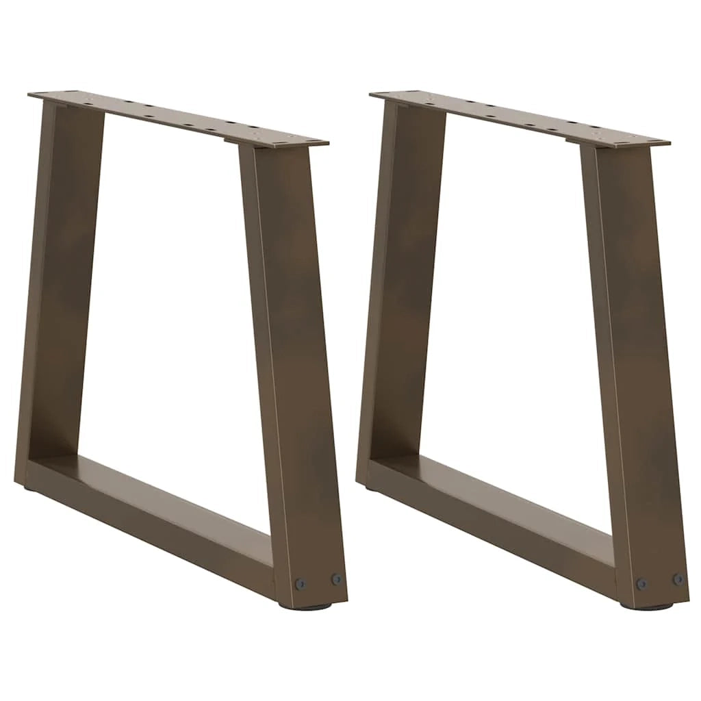 Set di 2 gambe regolabili per tavolino da caffè design moderno 70 x 42-43,3 cm in acciaio naturale 02_0056854