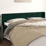 Testiera ad Orecchio Verde Scuro 183x16x78/88 cm in Velluto