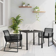 Set da Pranzo per Giardino 3 pcs Nero 3379310