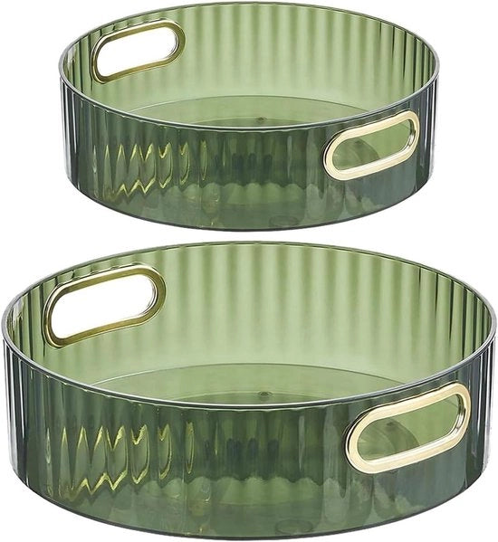 Piatto Rotativo Organizzatore Cucina - Contenitore Erbe Multifunzionale - 1 pezzo - Verde - Translucido