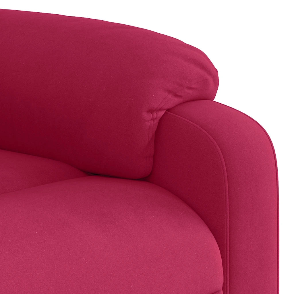 Divano Sedia-Poltrona Massaggiante Reclinabile Rosso Vino in Velluto 412503