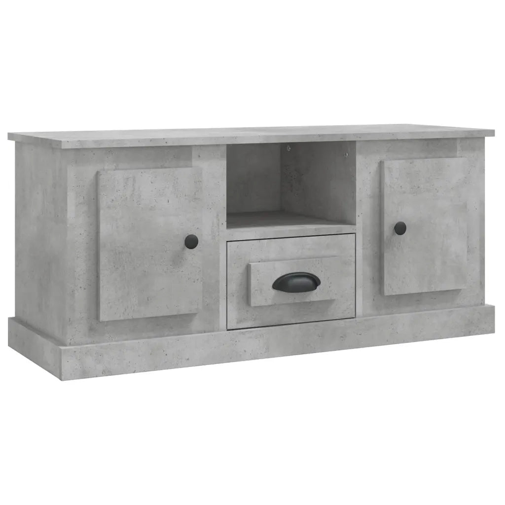 Mobile Porta TV Grigio Cemento 100x35,5x45cm Legno Multistratocod mxl 127119