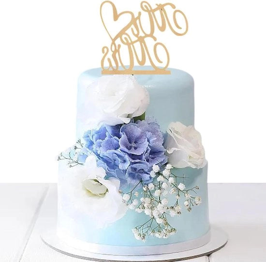 Decorazione di torta per matrimonio 2 pezzi Mr & Mrs topper di torta decorativo per la torta di matrimonio