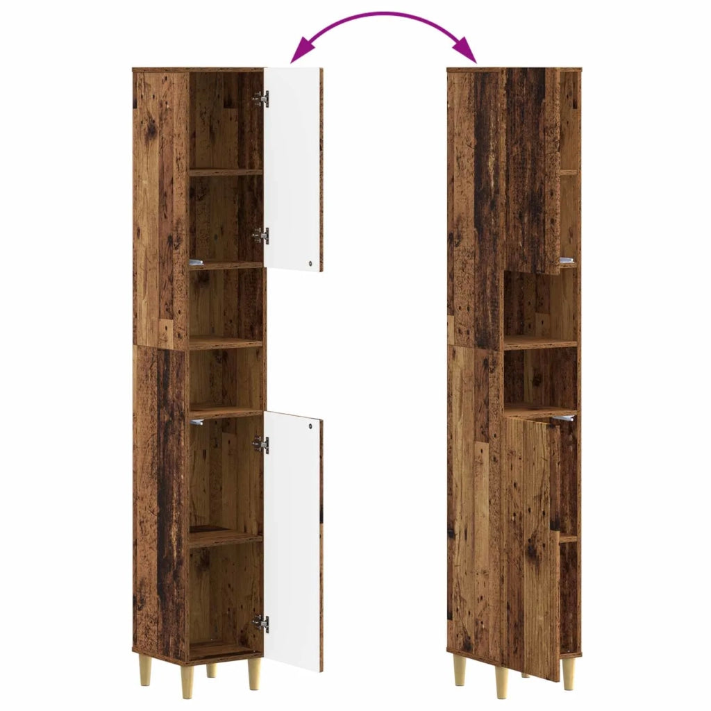 Armadio da Bagno con Ripiano Aperto ARNHEM Legno antico 896603