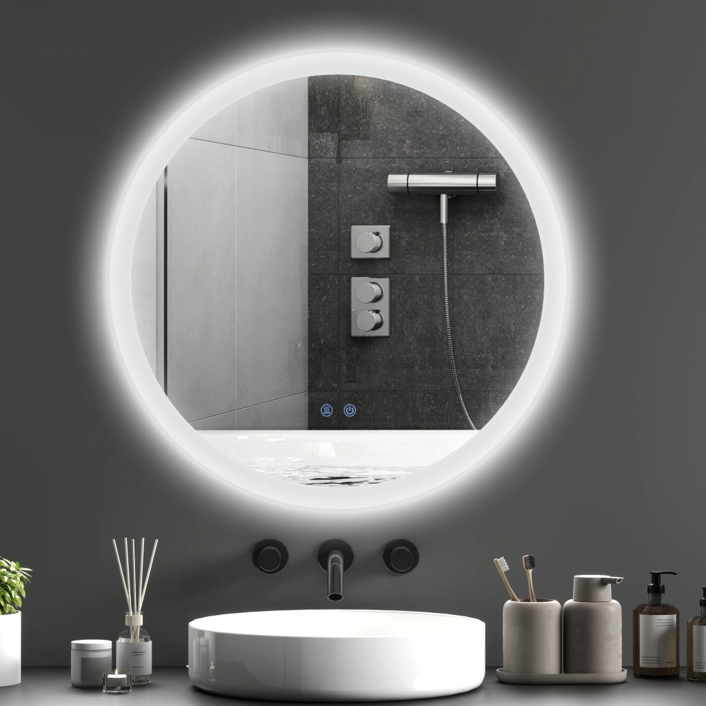 Specchio Bagno LED con Antiappannamento e Sensore Tattile ¨C zephmum ¨C Bianco 60x30x