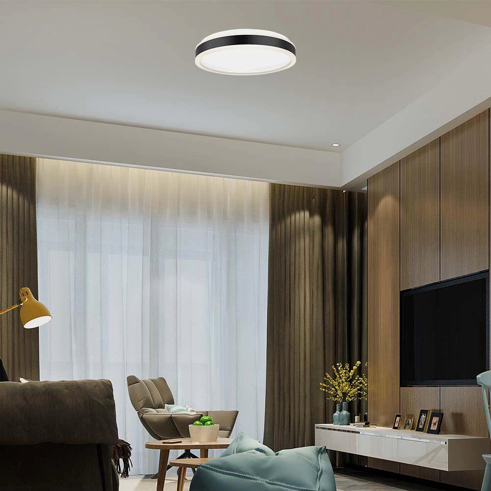 Plafoniera LED V-TAC 38W Ø40cm nera 4000K 4050lm IP20