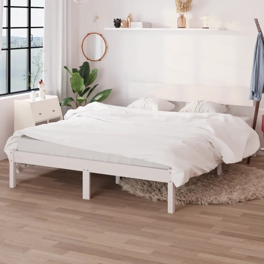 Giroletto-Struttura Letto in Legno Massello 135x190 cm Small Double 624603