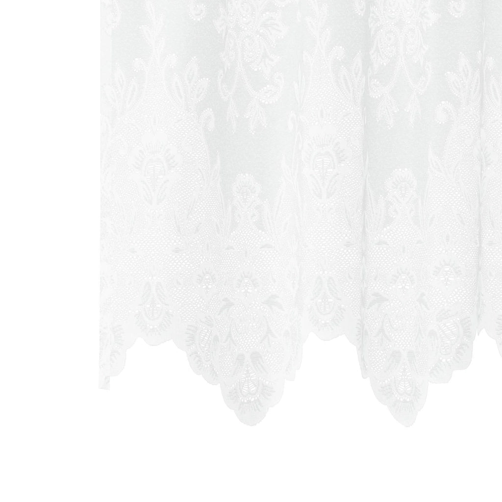 Tenda in Pizzo con tende Floreale Bianco 245x150cm Poliestere 4107757