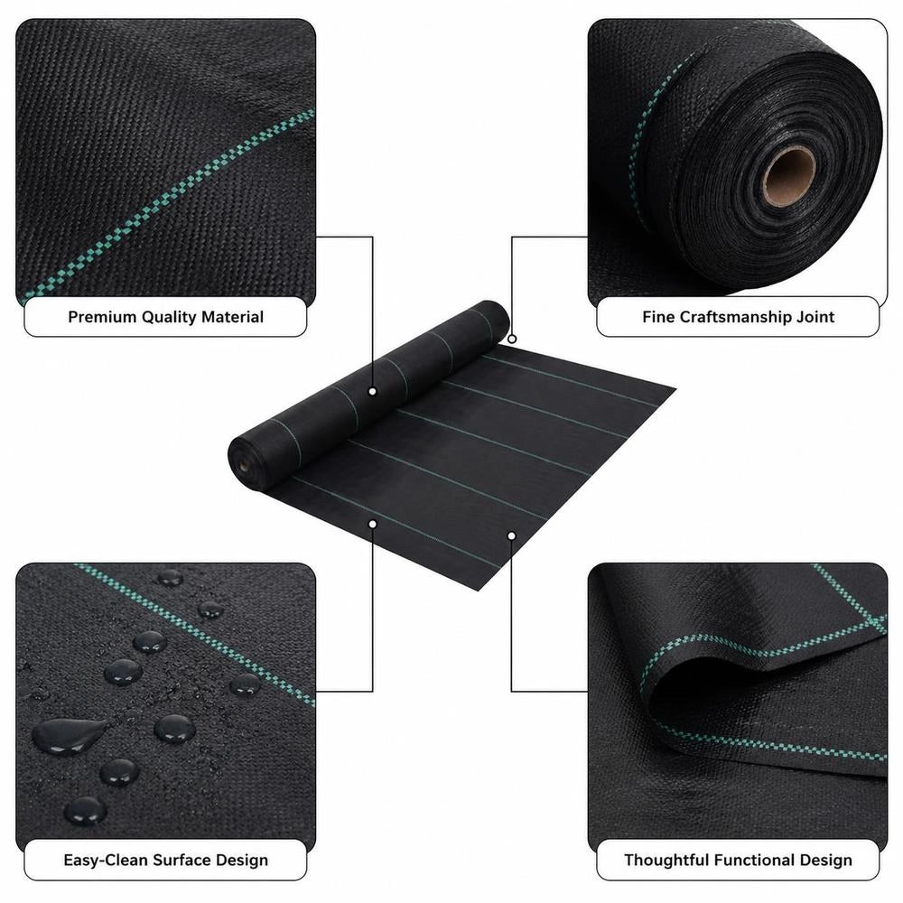 Weed Control Fabric, Black, 1 X 100 M PP