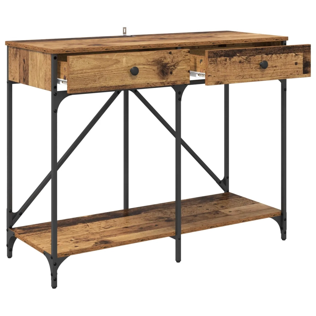 Tavolo consolle con cassetto Legno vecchio 100 x 39 x 78,5 cm