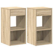 Set di 2 Comodini | Armadio da Notte | Mobiletto da notte con Cassetto Rovere Sonoma 35x34x66,5 cm