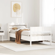 vidaXL Letto senza Materasso Bianco 90x190 cm in Legno Massello Pino