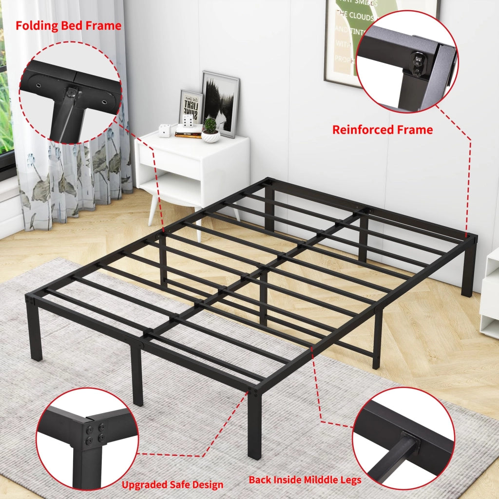LETTO in Metallo 120x200 cm Nero