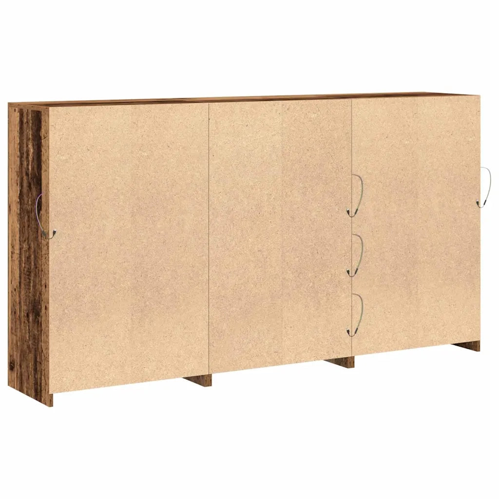 Madia LED 3 pcs Legno vecchio 202 x 37 x 100 cm 3333126
