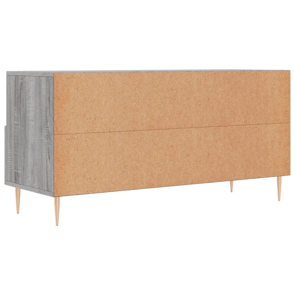 Mobile TV Grigio Sonoma 102x36x50 cm in Legno Multistrato 829026