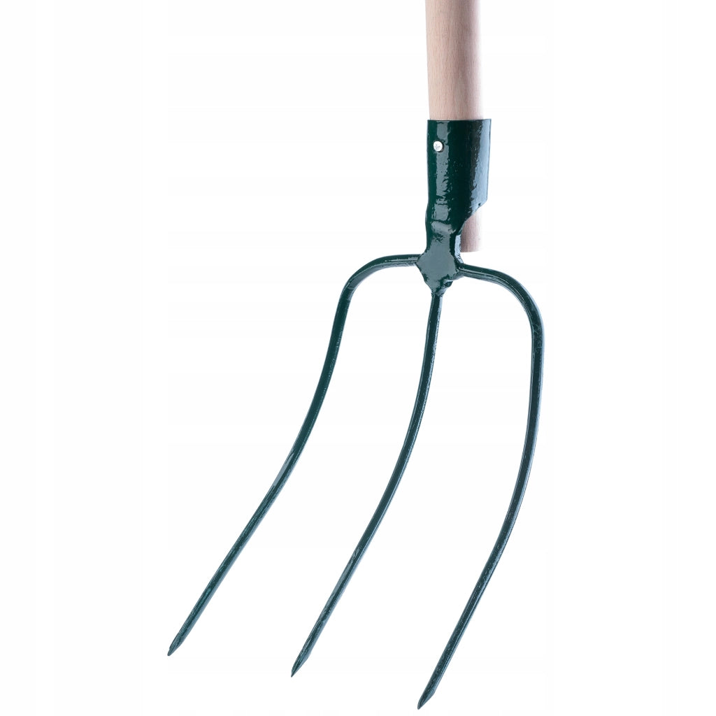 Forca KADAX per letame, fieno, paglia, giardino, a 3 rebbi, in metallo, 126 cm