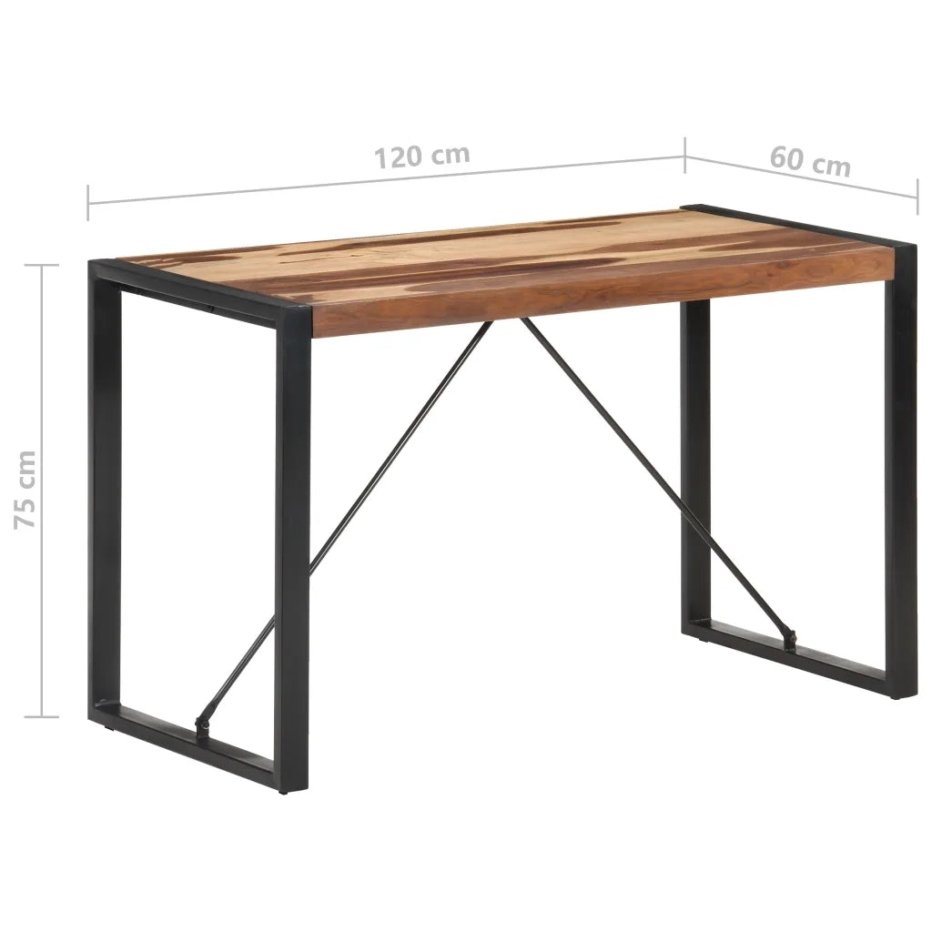 Tavolo da Pranzo 120x60x75 cm Legno Massello Finitura Sheesham cod mxl 16500