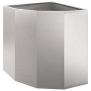 Fioriere | Cassetta per fiori | Vaso d'angolo Argento 45 x 45 x 50 cm Acciaio inossidabile