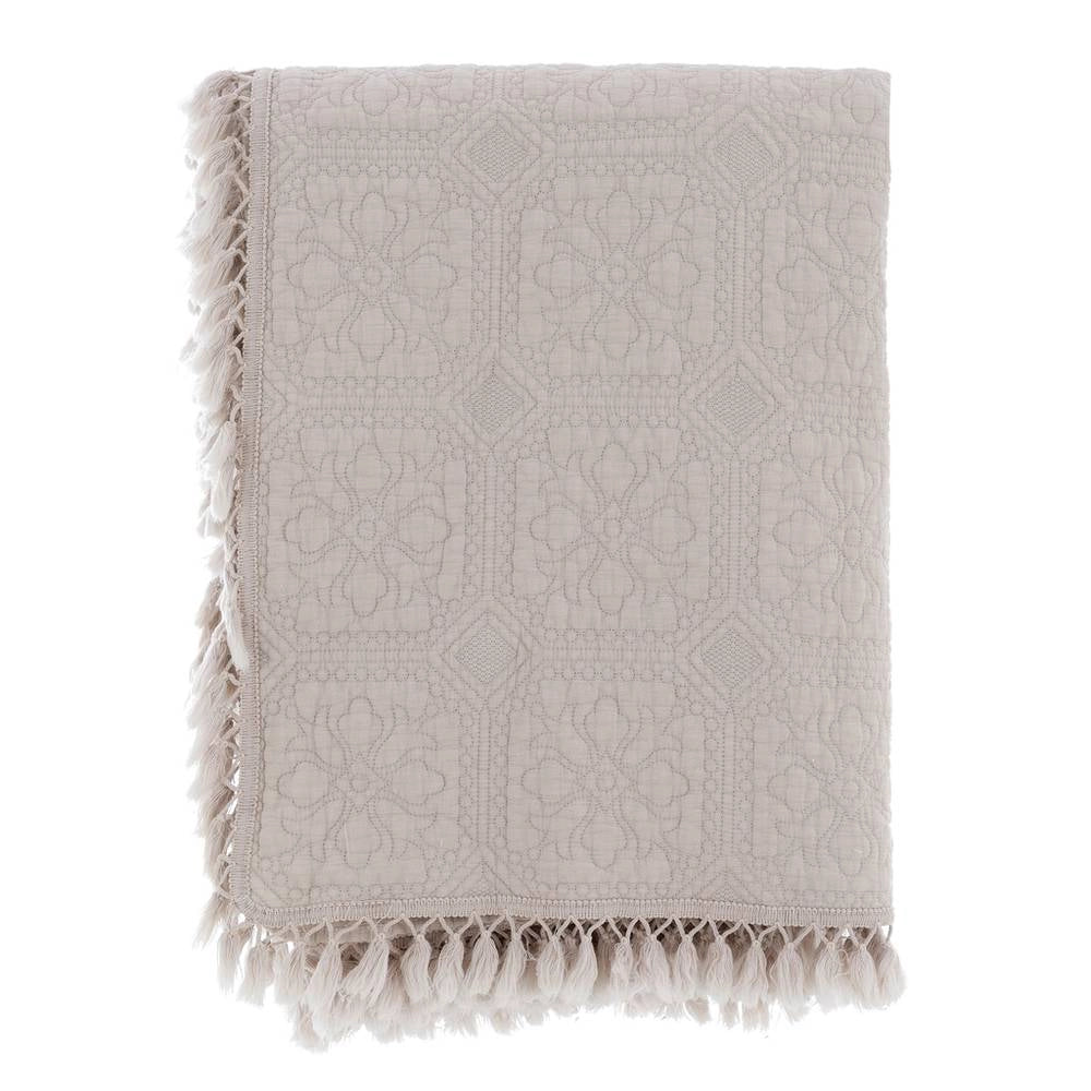 Trapunta Letto Singolo Shabby Chic Nappe Collection Blanc Mariclò
