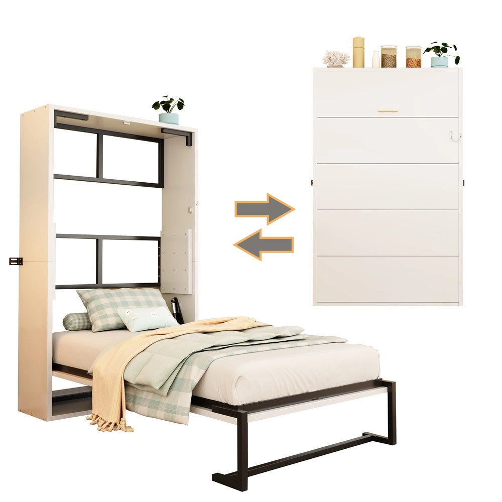 Letto a Ribalta Murphy con Struttura in Metallo e Legno 90x200 ¨C MINIMAL