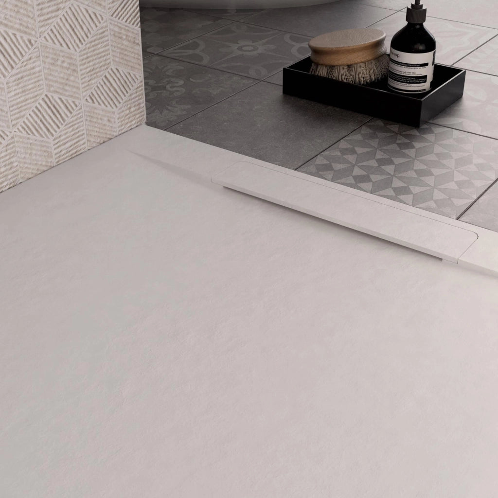 Piatto Doccia in Pietra 90x100 cm Bonussi Ardesia Calcutta Bianco