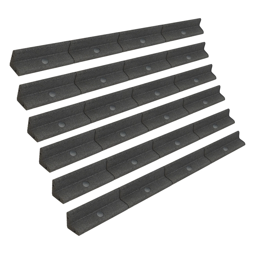 Bordura Giardino Flessibile 6x1,2m Grigia per Prato Aiuole Sentieri