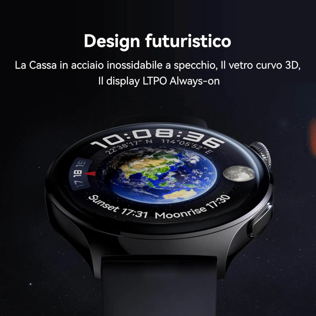 HUAWEI WATCH 4 Smartwatch,Vetro curvo 3D,Check salute Multi-Point in 1 min,eSIM,Nuovi anelli attività,Batteria fino a 14 giorni,100+ workout,Compatibile con Android e iOS,Versione italiana,Nero