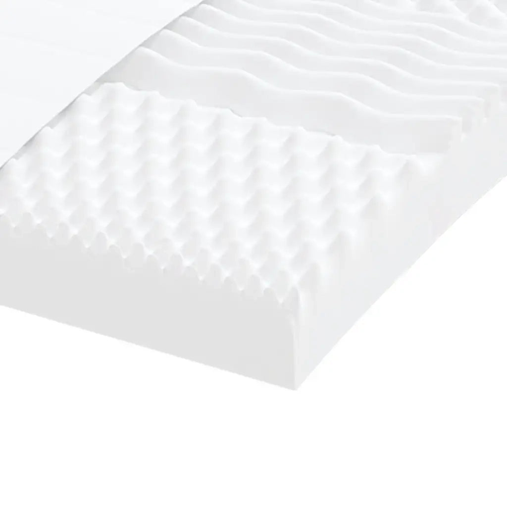 Materasso in Schiuma-Materasso per Letto Bianco 180x210 cm 7 Zone Durezza 20 ILD