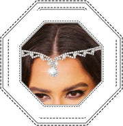 Accessori per capelli per la sposa in cristallo e strass con fermaglio per capelli in argento per donna - fermaglio per capelli festivo con cristalli per la sposa, unico modello