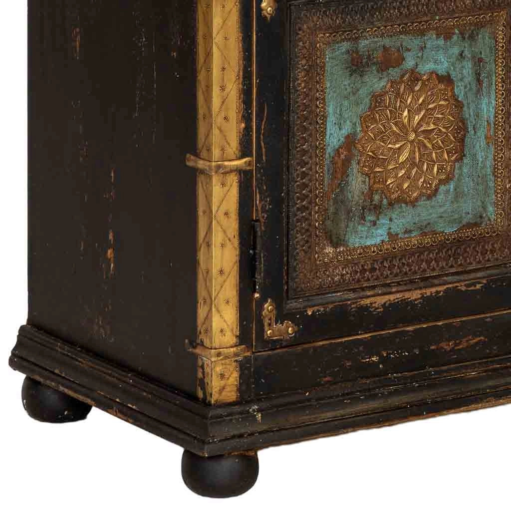 Armadio in legno artigianale, 102x44x183h cm, nero