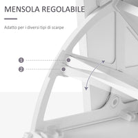 Easycomfort Set Mobili Ingresso Moderno con Scarpiera e Specchio, Appendiabiti da Ingresso con 6 Ganci, 2 Ripiani Regolabili e Cassetti in Legno per Corridoio, 90x24x177 cm, Bianco