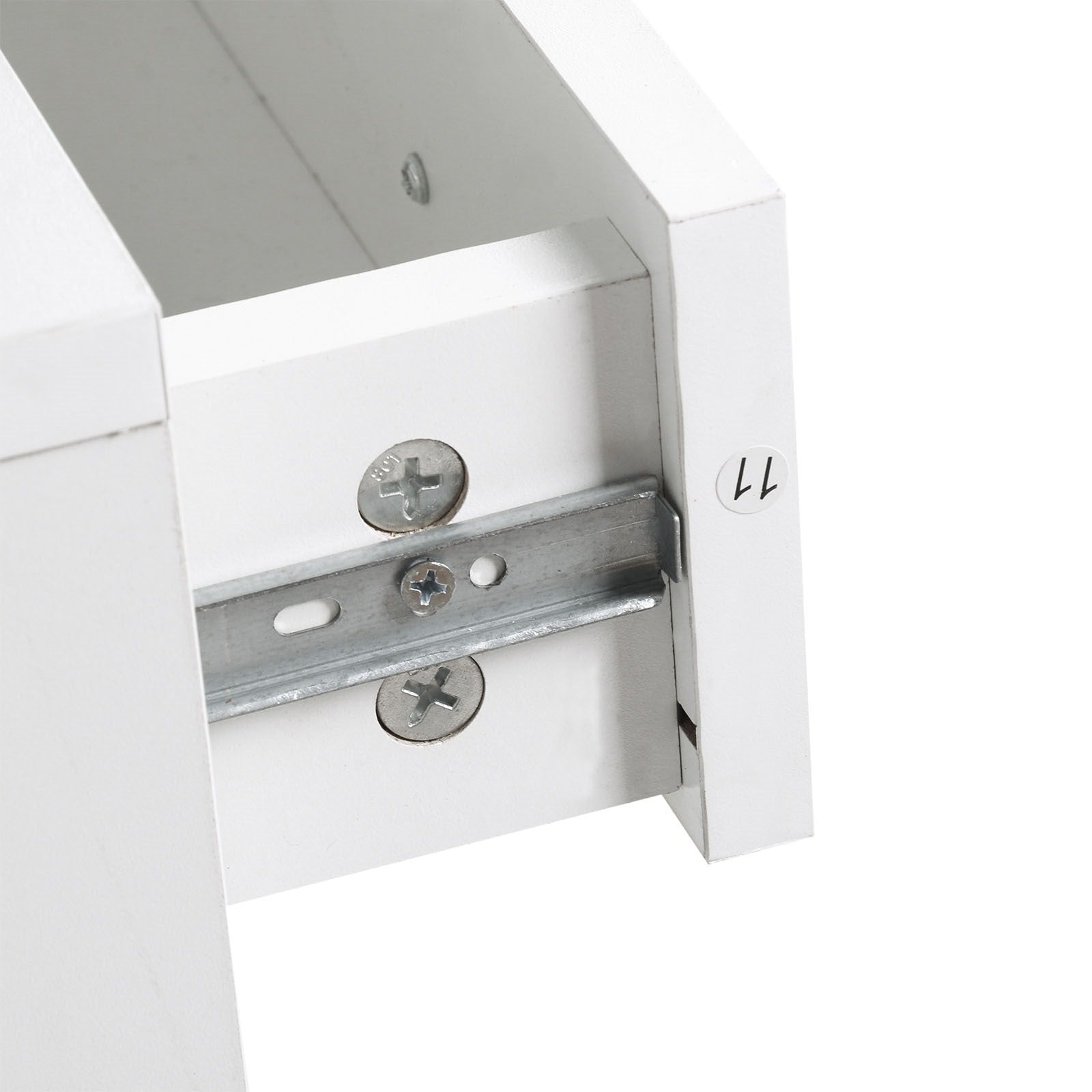 Easycomfort Set Mobili Ingresso Moderno con Scarpiera e Specchio, Appendiabiti da Ingresso con 6 Ganci, 2 Ripiani Regolabili e Cassetti in Legno per Corridoio, 90x24x177 cm, Bianco