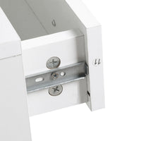 Easycomfort Set Mobili Ingresso Moderno con Scarpiera e Specchio, Appendiabiti da Ingresso con 6 Ganci, 2 Ripiani Regolabili e Cassetti in Legno per Corridoio, 90x24x177 cm, Bianco