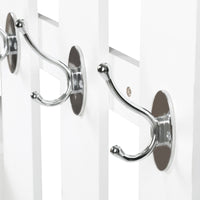 Easycomfort Set Mobili Ingresso Moderno con Scarpiera e Specchio, Appendiabiti da Ingresso con 6 Ganci, 2 Ripiani Regolabili e Cassetti in Legno per Corridoio, 90x24x177 cm, Bianco