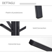 Easycomfort Appendiabiti da Terra Verticale Moderno per Ingresso, 45x45x180cm, Nero