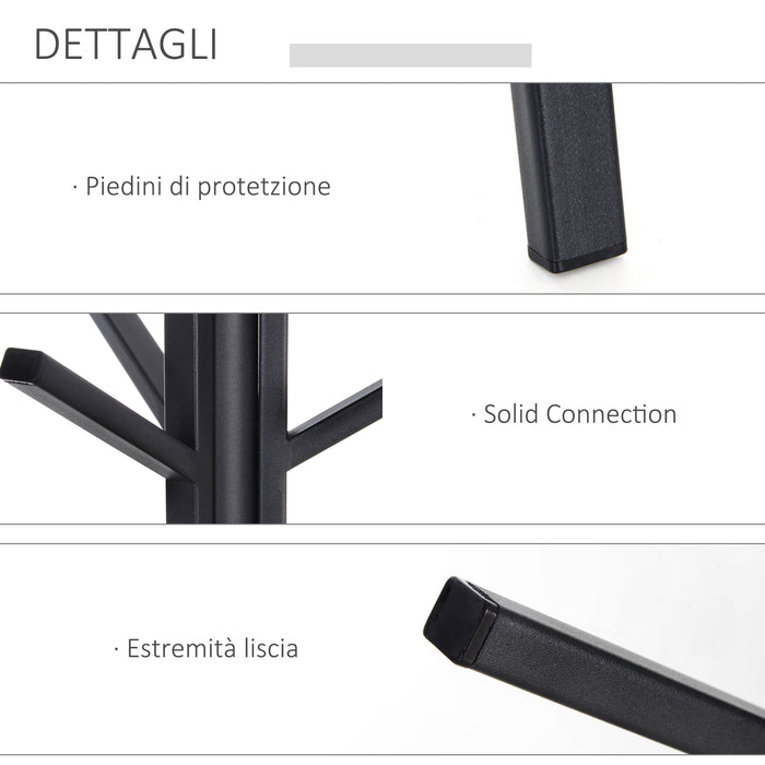 Easycomfort Appendiabiti da Terra Verticale Moderno per Ingresso, 45x45x180cm, Nero