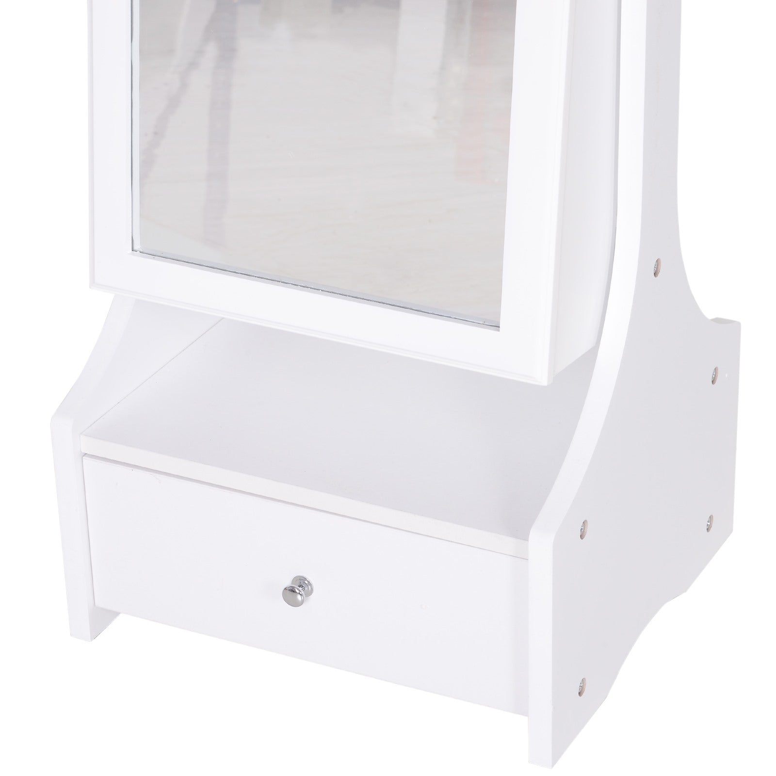 EasyComfort Armadio Portagioie Specchiera con Luci a LED Bianco 45x36x150cm