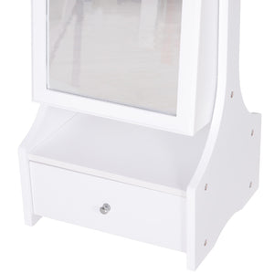 EasyComfort Armadio Portagioie Specchiera con Luci a LED Bianco 45x36x150cm