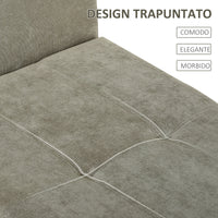 Easycomfort Panca Fondoletto con Vano Contenitore in Stile Vintage, Pouf imbottito, Panca per Ingresso e Camera con Braccioli, Grigio