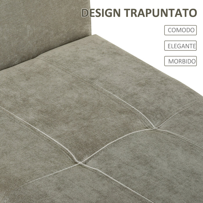 Easycomfort Panca Fondoletto con Vano Contenitore in Stile Vintage, Pouf imbottito, Panca per Ingresso e Camera con Braccioli, Grigio