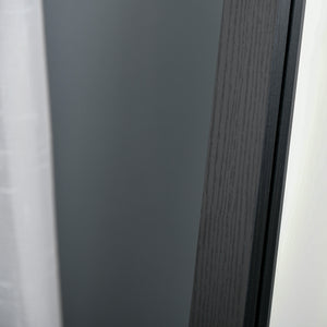 Easycomfort Specchio da Terra e Parete con Supporto Richiudibile e Cornice in MDF, 37x48x152cm, Nero