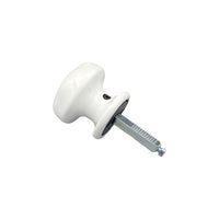 Maniglia su rosetta tonda SAGUATTI  831/60TQ in alluminio bianco lucido