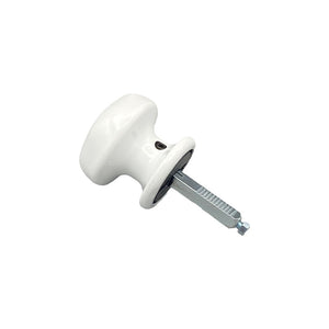 Maniglia su rosetta tonda SAGUATTI  831/60TQ in alluminio bianco lucido