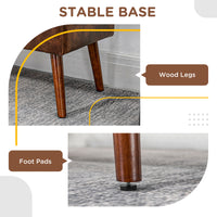 Easycomfort Panca Fondoletto e da Ingresso Imbottita con Rivestimento in PU, 114x38x42cm, Marrone