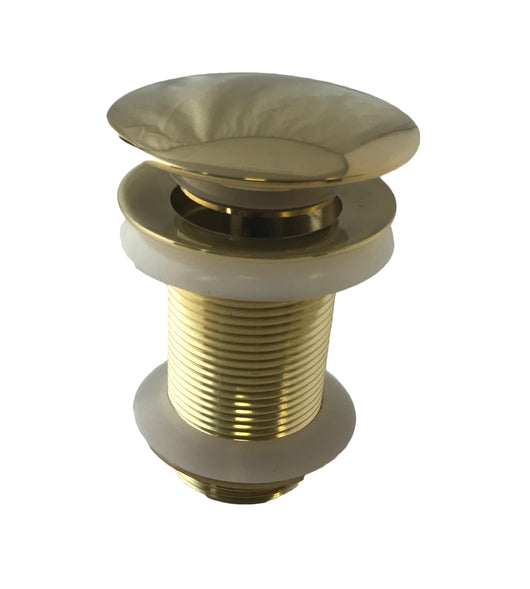 Piletta click clack a pressione dorata senza troppo pieno