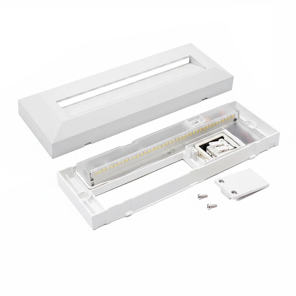 Faretto segnapassi rettangolare slim LED 6W CCT per esterni IP65 luce regolabile 3000K-6000K giardino parete muro 230V COLORE BIANCO