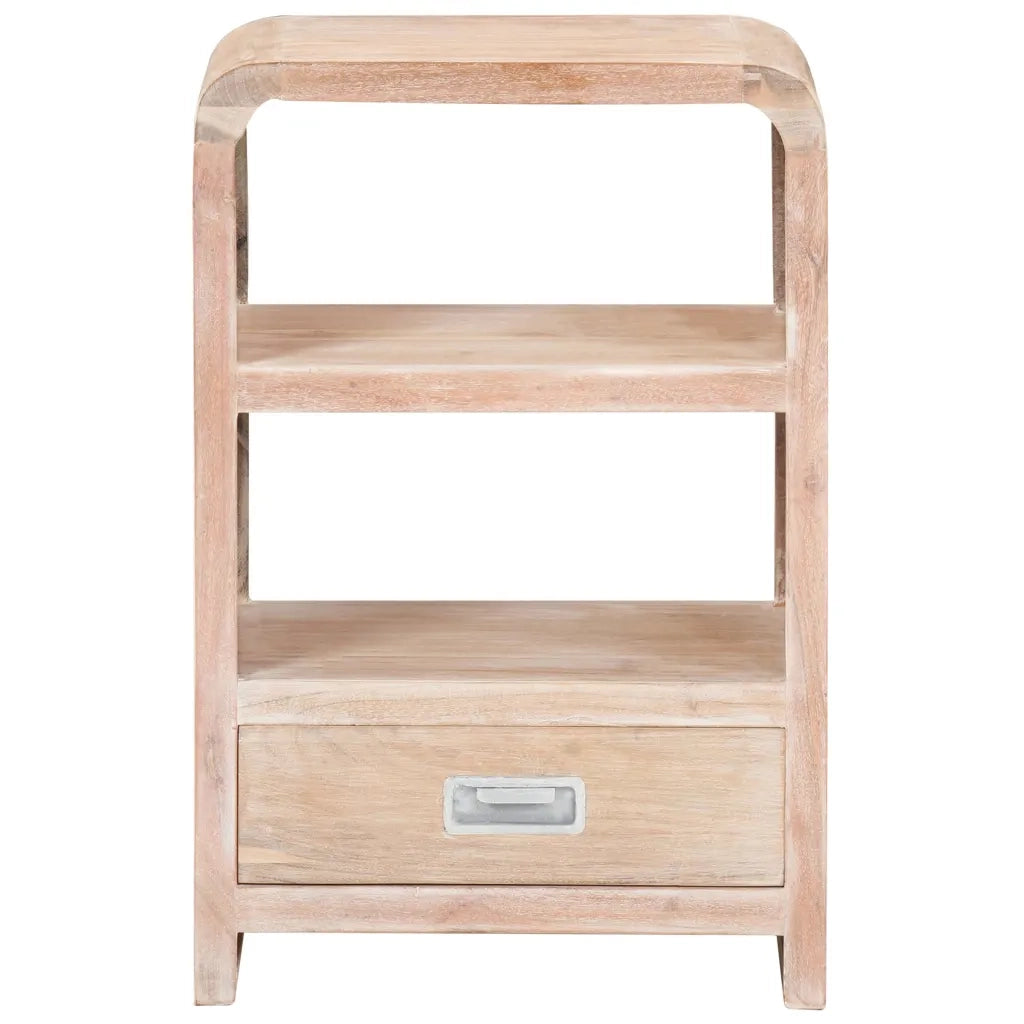 Comodino | Armadio da Notte | Mobiletto da notte 40x30x60 cm in Legno Massello di Acacia