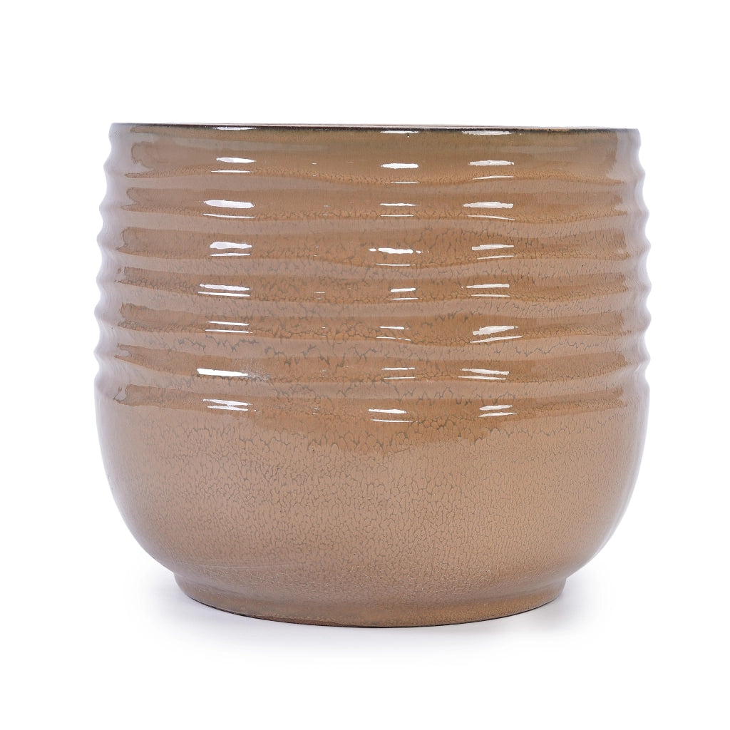 VASI Set da 3 pezzi Ø 36/26/20 cm Ceramica Marrone chiaro